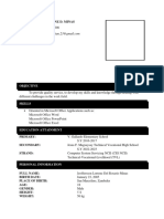 CV for Jeoffersson Lorrenz Del Rosario Minas