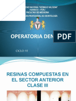 Operatoria Dental Ii: Ciclo: Vi