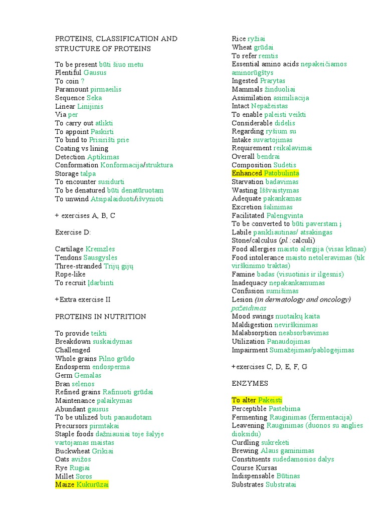 Vocaulary proteins, enzymes, lipids, macroelements, microelements PDF
