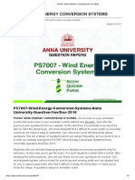 PS7007 Wind Energy Conversion Systems