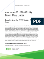 Consumer Use of Buy Now, Pay Later: Insights From The CFPB Making Ends Meet Survey