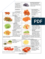 14 basic cuts of vegetables with sizes - food and beverage service