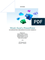 Word, Excel Y Powerpoint: Informe