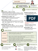 Experiences Profesionnelles Etudes Et Formations: Salah Riffi