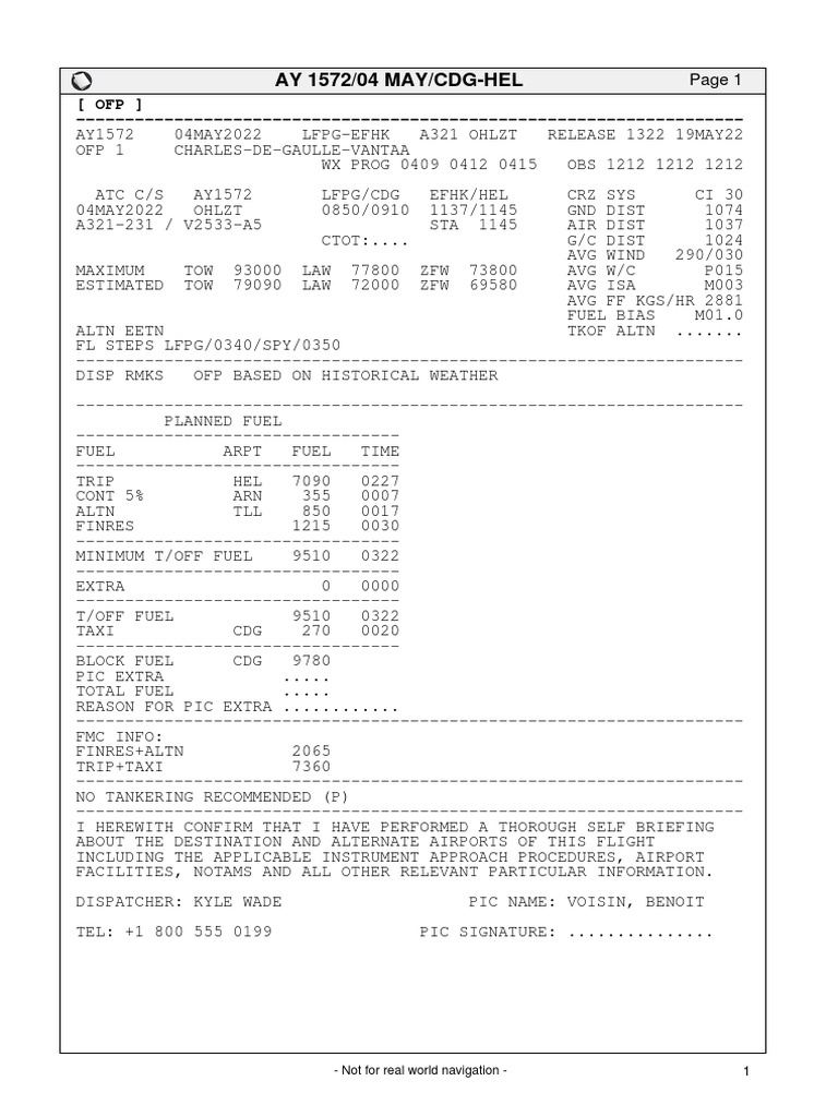 Flight Dispatch Briefing | PDF | Quarantine | Dose (Biochemistry)
