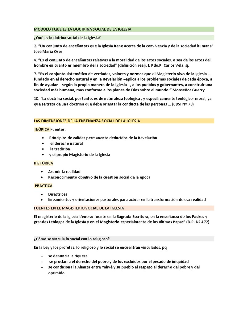 Mapa Conceptual de la Doctrina Social | PDF | Iglesia Católica | La Ley ...