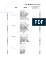 Bảng Phân Tích Từ Khóa