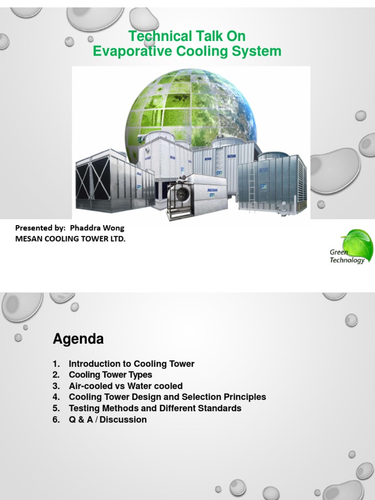 Evaporative Cooling System Overview | PDF | Heat Exchanger | Air ...