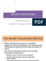 Injury Evaluations: Mohd Syrinaz Azli Akademi Kecergasan Pertahanan