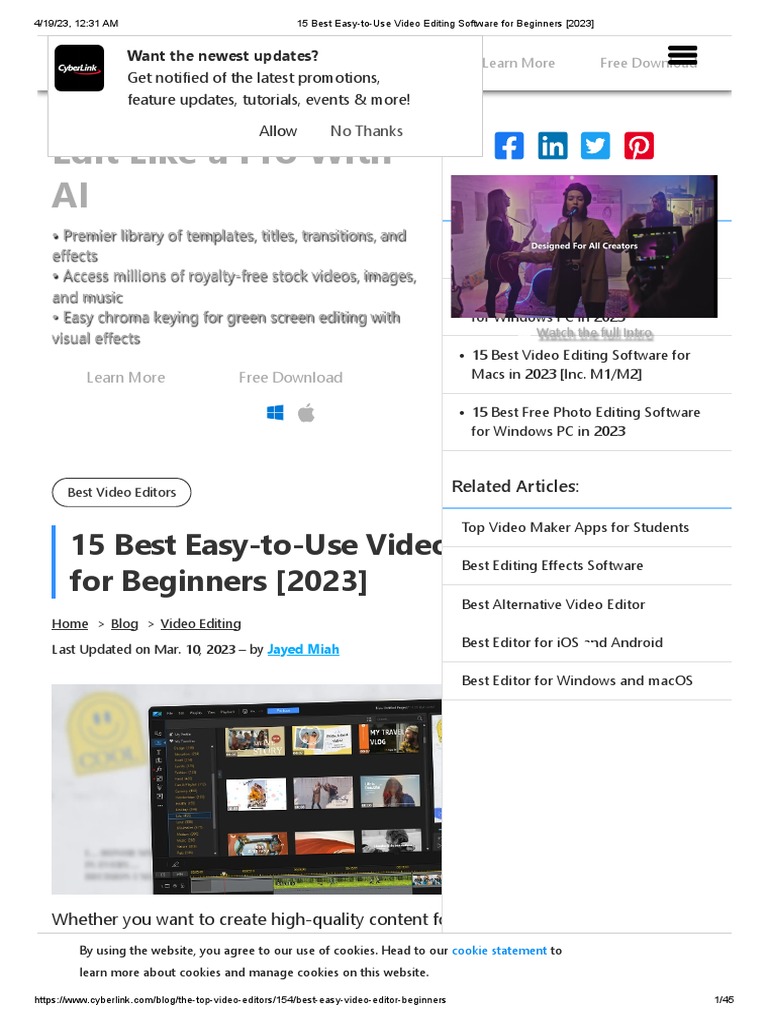 Free Easy To Use Video Editing For Mac