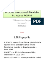 Droit de La Responsabilité Civile Pr. Najoua ROUINI: Filière Droit en Français Semestre 3 2022-2023