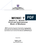 Music 7: Quarter 3 - Module 1: Vocal and Instrumental Music of Mindanao