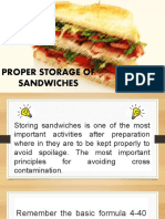 Proper Storage of Sandwiches