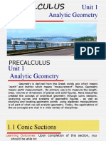 Precalculus: Unit 1 Analytic Geometry