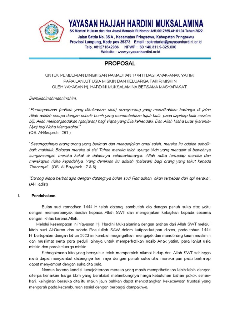Contoh Proposal | PDF | Ilmu Sosial