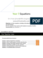 Yr7 Equations