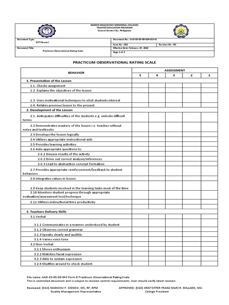 OJT Grading System Overview | PDF