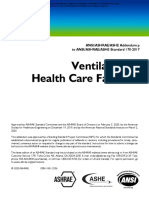 Ventilation of Health Care Facilities: ANSI/ASHRAE/ASHE Addendum P To ANSI/ASHRAE/ASHE Standard 170-2017