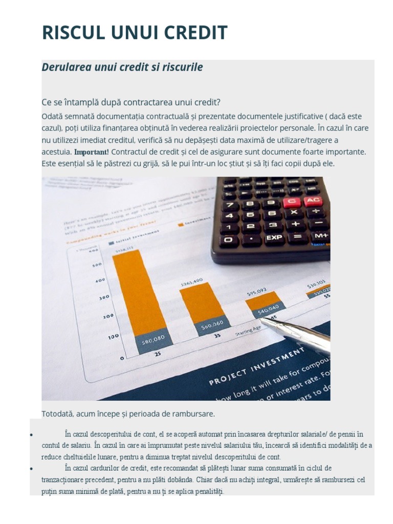 Riscul de Credit | PDF