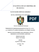 Modelación de La Distribución Potencial de La Unca (Myrcianthes SPP.) Usando Las 19 Variables Bioclimáticas en La Región Ayacucho.