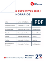 Horarios Talleres 2023-I