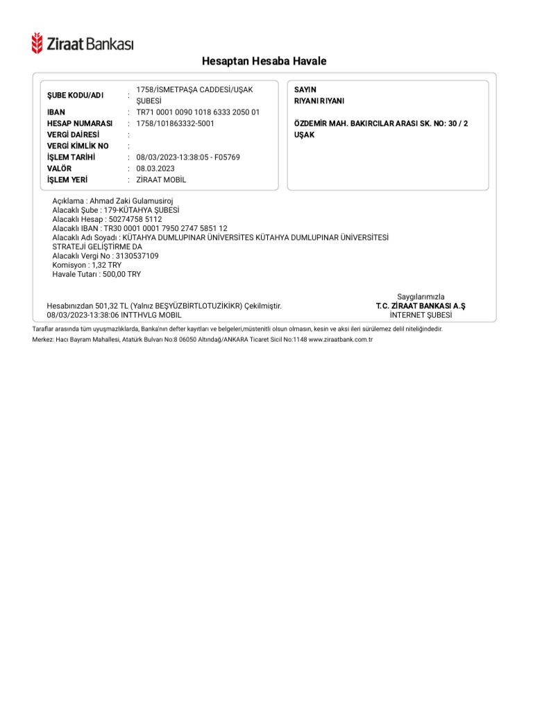 Dekont | PDF