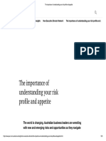 Slide 3 - The Importance of Understanding Your Risk Profile and Appetite