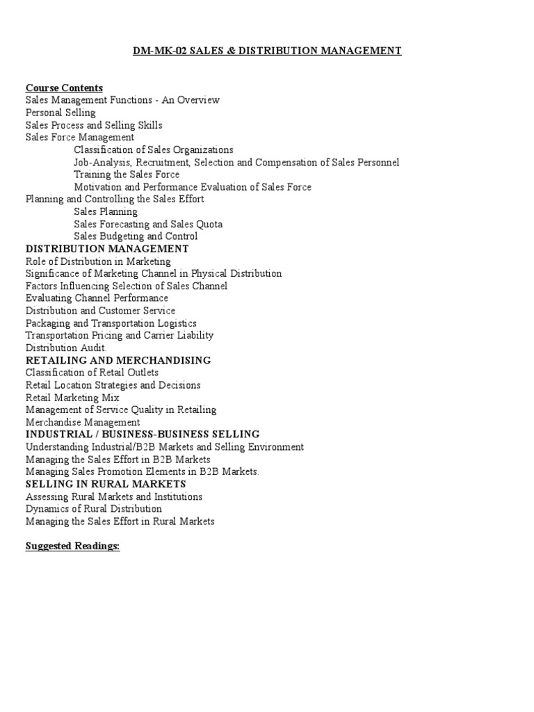 PGDM-IV Trimester Syllabus | PDF | Business | Finance & Money Management