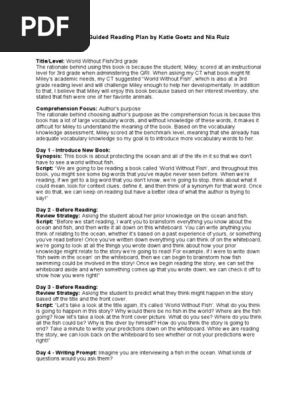 guided reading lesson plan