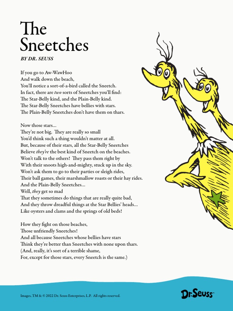 Lost Poems The Sneetches | PDF