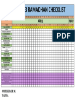 Ramadhan Checklist