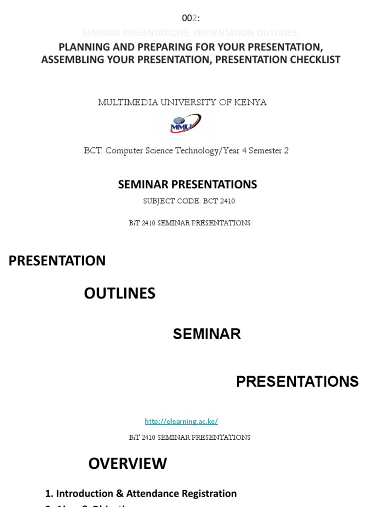 Seminar Presentation Guidelines | PDF | Seminar | Behavior Modification