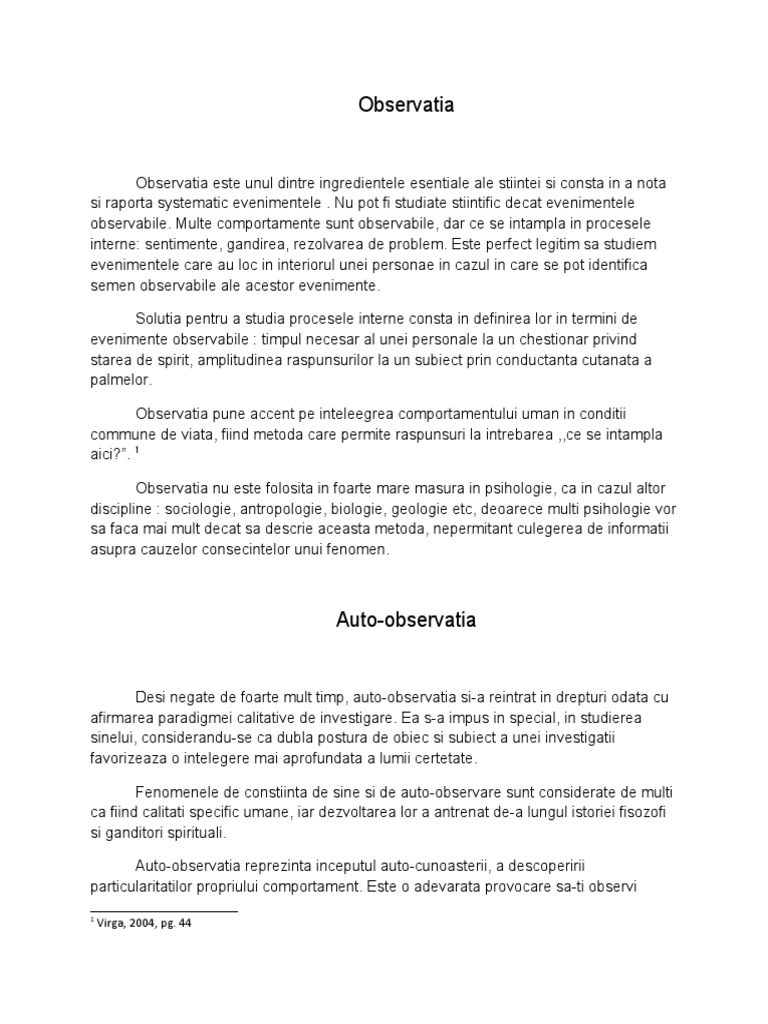 Observatia | PDF