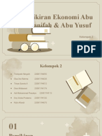 Pemikiran Ekonomi Abu Hanifah & Abu Yusuf: Kelompok 2