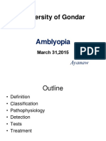 University of Gondar: Amblyopia