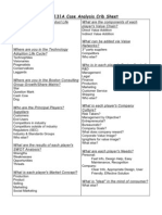 Case Analysis Crib Sheet Bus131