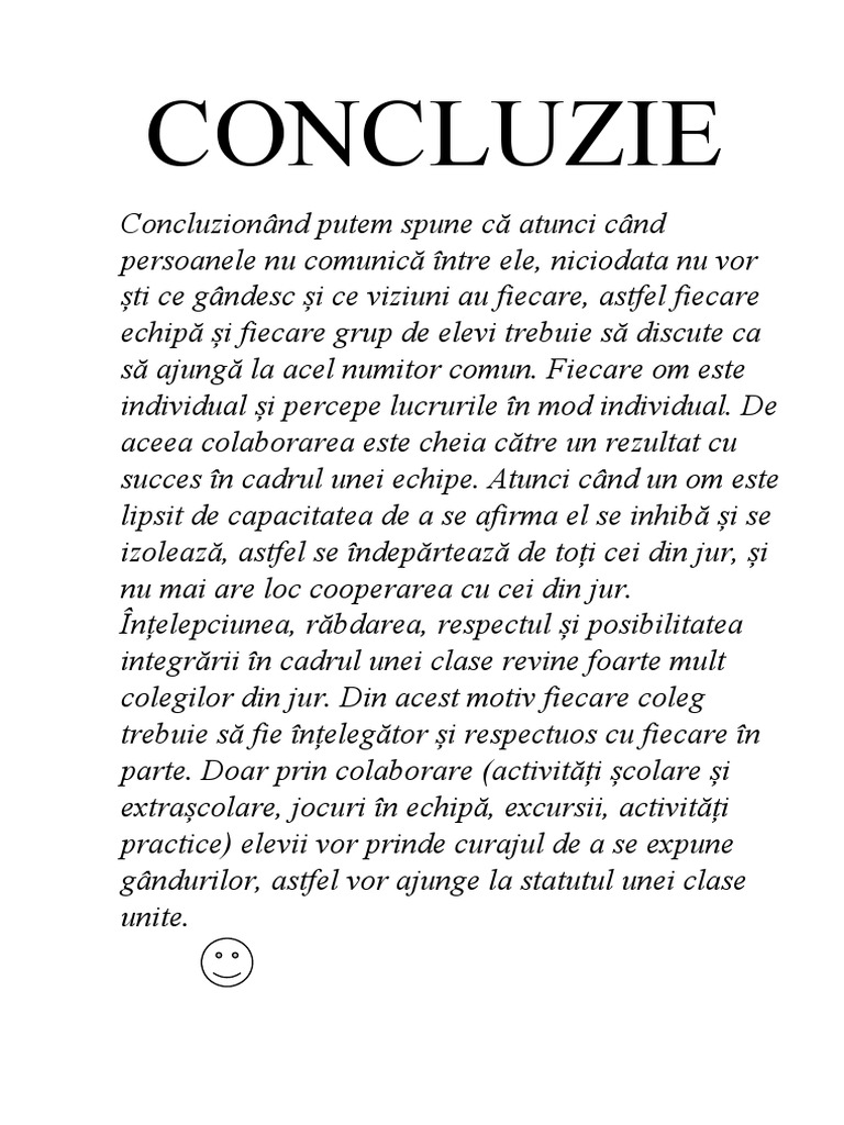 Concluzie | PDF
