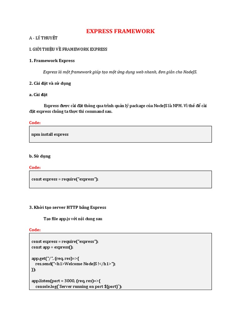 Express Framework | PDF