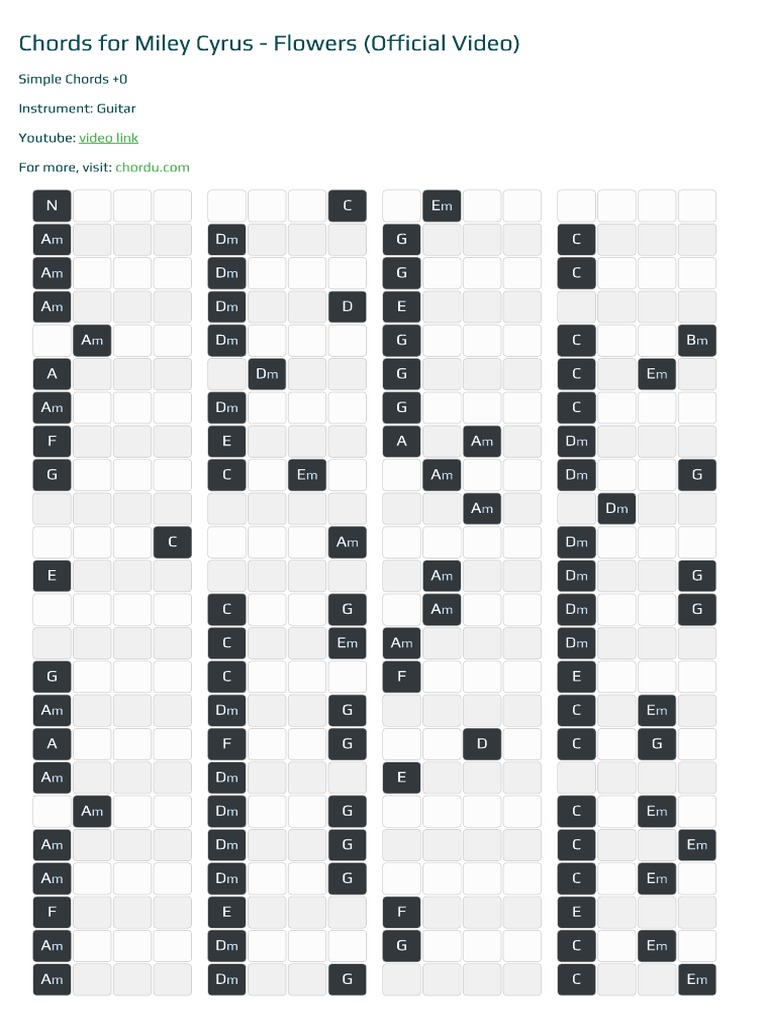 Miley Cyrus Flowers Official Video PDF