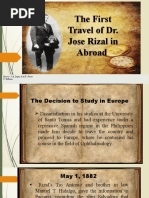 Rizals 1st Travel Abroad and Higher Eduction