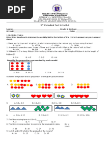 2nd Periodical Test in Math 6