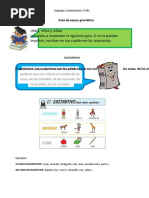 Guía de Apoyo Gramática 3 Básico Villa Alegre