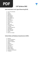 CAT 2026 Syllabus & Prep Guide | PDF