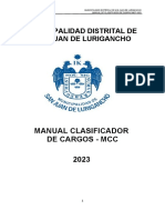 Manual de Clasificador de Cargos 2023 - MCCMDSJL SJL