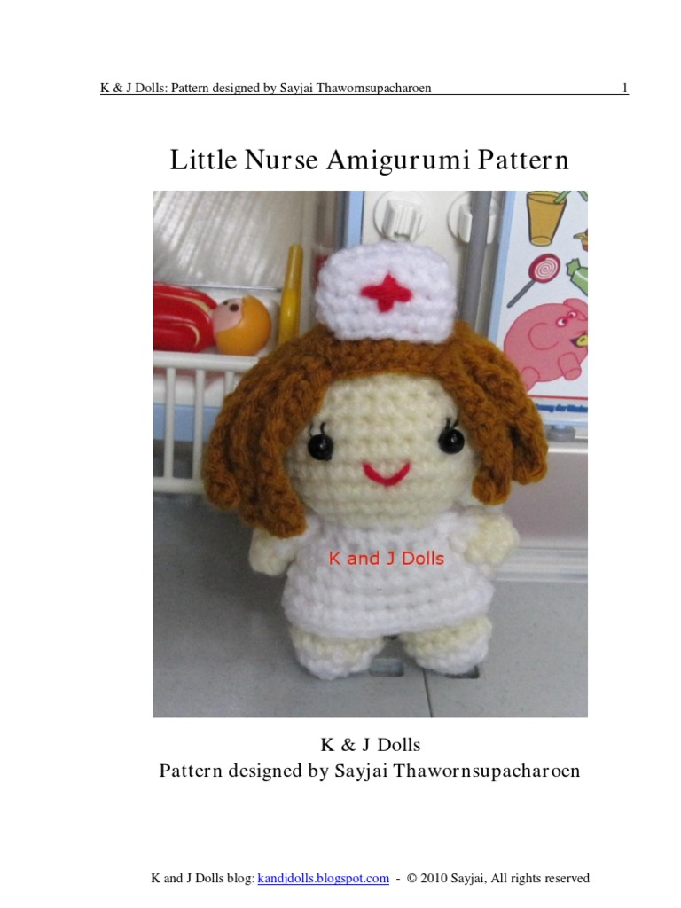 Little Nurse Amigurumi Pattern Amigurumi Crochet