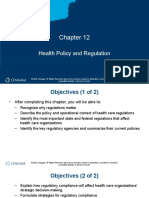 Chapter 12-Health Policy and Regulation.