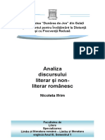 Analiza Discursului Literar Si Nonliterar