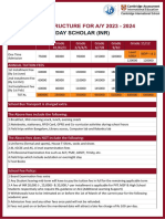 FE Es Structure For A/Y 2023 - 2024: Day Scholar (Inr)