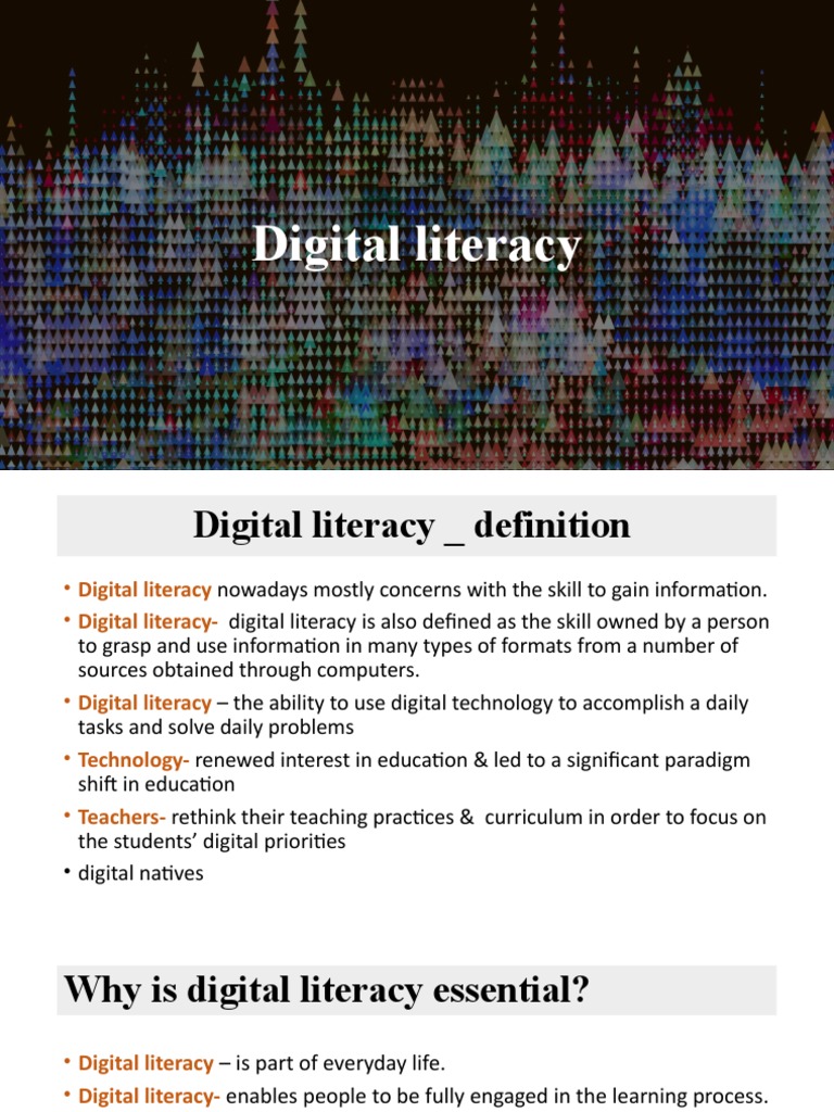 Digital Literacy | PDF | Literacy | Learning