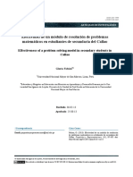 Efectividad de Un Módulo de Resolución de Problemas Matemáticos en Estudiantes de Secundaria Del Callao